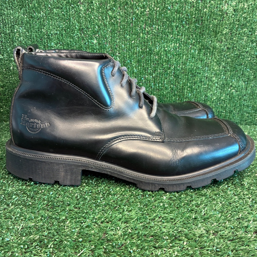 Dr Martens Leather Square Toe AirWair Lug Sole Goth Chukka Boot Black Mens Sz 13